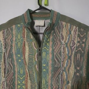 Vintage Coogi jacket with suede accents